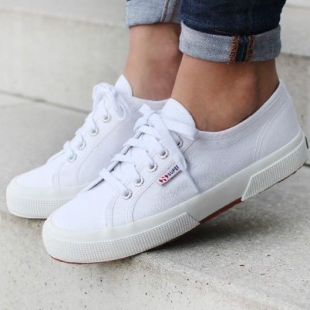 SUPERGA Cotu In White Lace Up Sneaker Size 36 - Picture 1 of 16